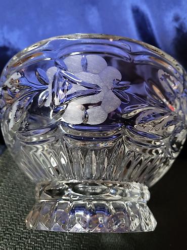 Činije: Cinija nova kristal Zajecar iz 70ih.god. Cinija kristal sa matiranim — 8