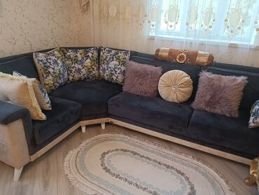 Divanlar: Künc divan, Açılmayan, Bazasız, Vеlur parça, Çatdırılma yoxdur — 10