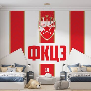 Ostalo: Zidne fototapete sa motivima FK Crvena zvezda - Tematski dizajn za — 9