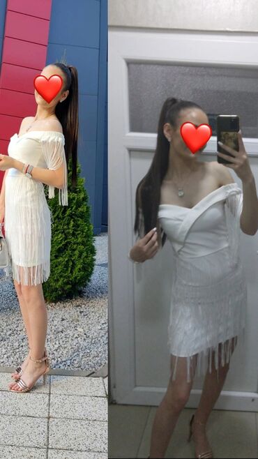 bela haljina sa cipkom: H&M XS (EU 34), S (EU 36), bоја - Bela, Večernji, maturski, Top (bez rukava)
