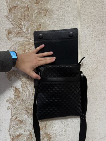 Барсетки: Барсетка, Материал: Искусственная кожа, Разделенные отделения, Регулируемый ремень, Съёмный ремень, Новый — 9