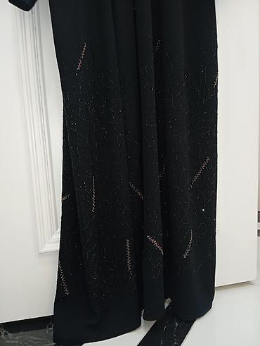 abaya: **Elegant Black Studded Abaya** - **Color:** Jet Black - — 5