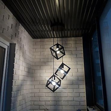 трек потолок: Подвесной светильник в современном стиле Loft - Конструкция: три — 1