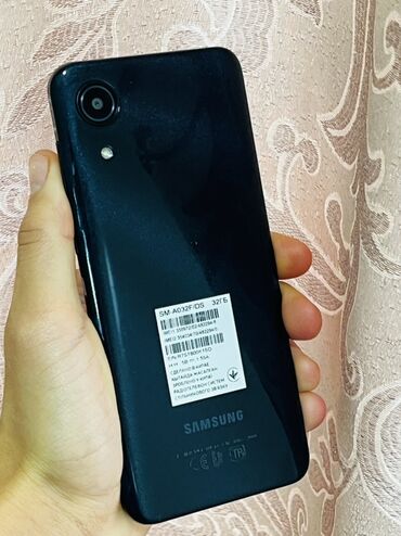 Samsung: Samsung Galaxy A03, Б/у, 32 ГБ, цвет - Черный, 2 SIM — 2