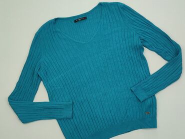 Bluzki: Bluza M (EU 38), stan - Dobry, wzór - Jednolity kolor, kolor - Niebieski