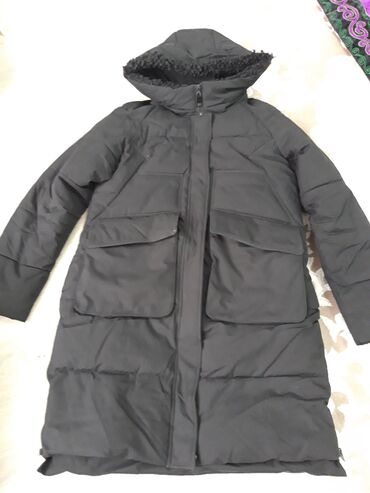 куртка зимняя мужская north face: Пуховик, По колено, L (EU 40)