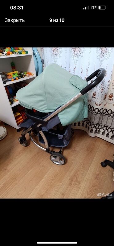 Коляски: Коляска, цвет - Голубой, Б/у — 7