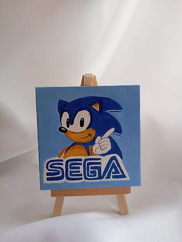 molbert: Mini kətan tablo – SEGA/Sonic The Hedgehog mövzulu - Rəsm: SEGA — 5