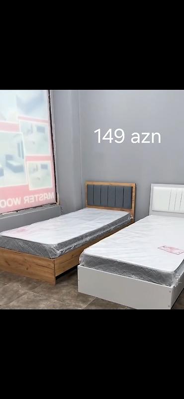 masinli kravat: Tək nəfərlik çarpayılar – minimal dizayn, rahat başlıq və praktik baza — 1