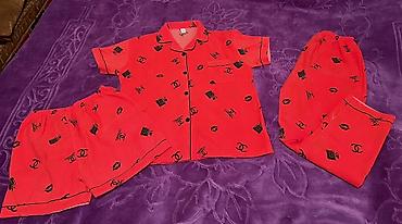 Qadın pijama dəsti – 3 parça 30 azn alinib 10 azn ya satilir 3 lu M L lalafo.az -da Qadın pijama dəsti – 3 parça 30 azn alinib 10 azn ya satilir 3 lu M L