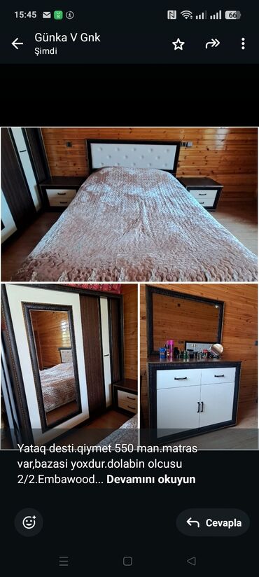 tek adamliq kravatlar: Yataq desti.qiymet 550 man.matras var,bazasi yoxdur.dolabin olcusu