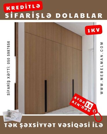 Шкафы на заказ: Dolablar sifarişlə | Tək vəsiqə ilə Kreditlə Dolabları indi kreditlə