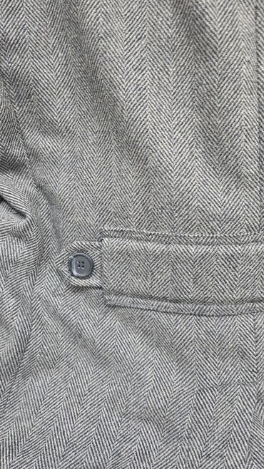 Ostale jakne: H&M muški kaputić/sako od tvida u riblja kost šari (siva/ugljen) — 7