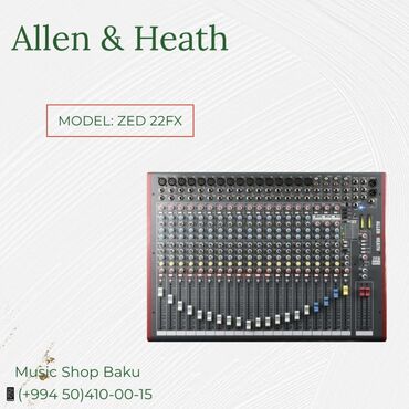 микронаушник баку: Allen&Heath Mikşer Model: ZED 22 FX 🚚Çatdırılma xidməti
