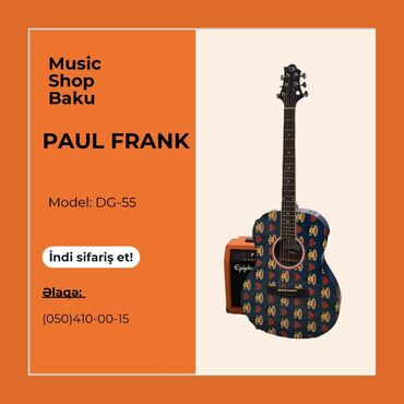 gitara balaca: Paul Frank klassik gitara Model: DG-55 İstehsalçı Ölkə: USA