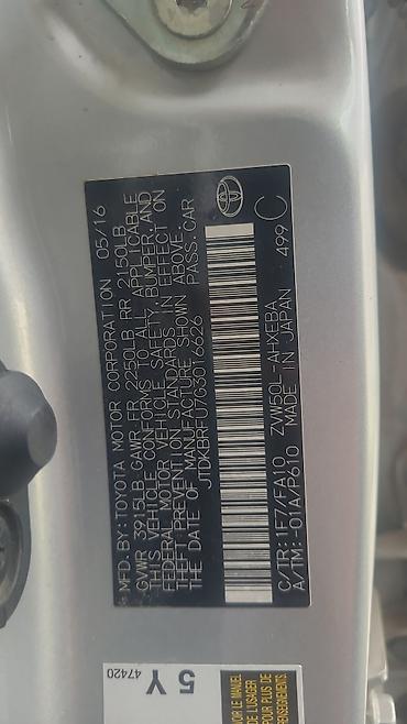 Toyota: Toyota Prius: 2016 г., 1.8 л, Вариатор, Гибрид, Хэтчбэк — 14