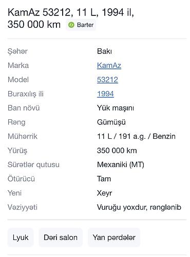 Su maşınları: KAMAZ su tankeri – 6x4 - Marka/model: KAMAZ sudaşıyan maşın - — 1