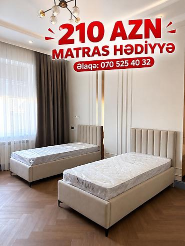 Mebel dəsti – yumşaq başlıqlı taxtlar - Müxtəlif modellər: tək