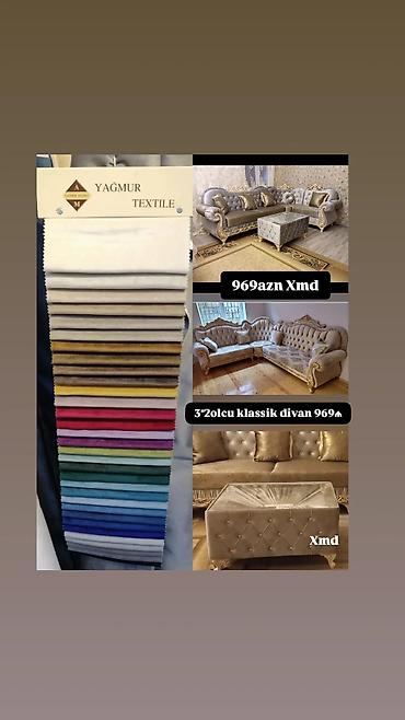 sultan tekstil: Klassik üslubda yumşaq mebel dəstləri və yemək otağı mebeli - Künc — 1