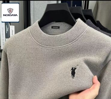 полузамок мужской: Мужской свитер, Все размеры, Новый, цвет - Серый, Платная доставка