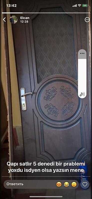 bakı tekstil fabriki: - Qapı satılır – ümumi 5 ədəd. - Material: metal karkaslı, üzəri — 1