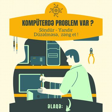 desk: Təmir | Noutbuklar, kompüterlər | Zəmanətlə, Evə gəlməklə, Pulsuz diaqnostika
