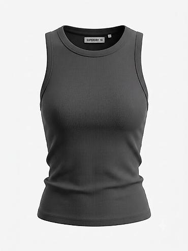 Qadınlar üçün ribli kroplu mayka — Superdry - Rəng: tünd boz/kömür - lalafo.az -da Qadınlar üçün ribli kroplu mayka — Superdry - Rəng: tünd boz/kömür -