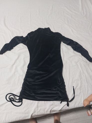zimska haljina bez rukava: L (EU 40), bоја - Crna, Koktel, klub, Dugih rukava