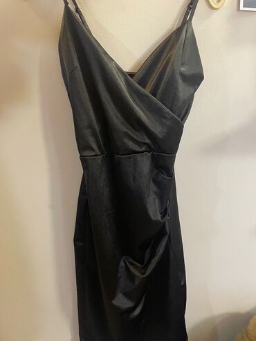 crna pletena haljina: XS (EU 34), S (EU 36), bоја - Crna, Koktel, klub, Na bretele