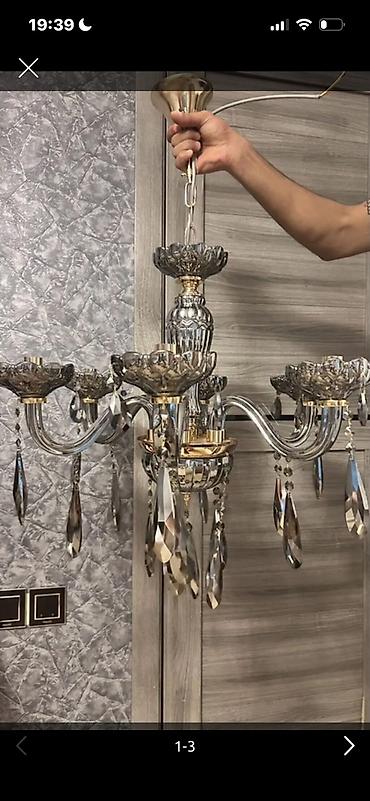 Çılçıraq, 6 lampa, Şüşə