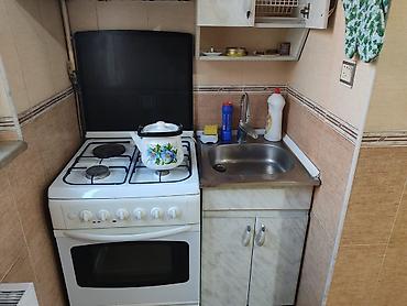 Mətbəx sobası və kiçik mətbəx qabaq-sink modulu dəsti - 4 gözlü qaz