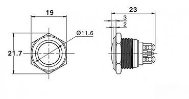 torbe za alat: VODOOTPORNI POTISNI TASTER METALNI FI16MM | Vodootporni potisni — 4