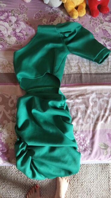 žipon za haljinu: S (EU 36), color - Green, Evening, Long sleeves