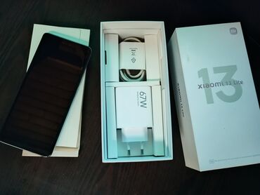 sadə telfon: Xiaomi 13 Lite, 256 GB, rəng - Göy, 
 Zəmanət, Kredit, Düyməli