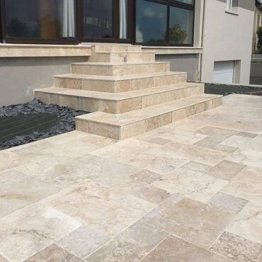 Mərmər: Hər növ və hər ölçüdə travertin pilləkən, fasad, mozaikaların satışı — 9