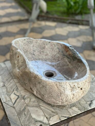 Раковины для ванной: Раковина для ванной, Круглая форма, Материал: Камень, Размер: 6 x 4 см — 11