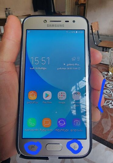 samsung galaxy tab3: Samsung Galaxy J2 Pro 2018, 16 GB, rəng - Qızılı, Sensor