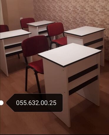 Masa və oturacaq dəstləri: Tədris kursları üçün stol stul desti anbardan satiş var Modellər — 8