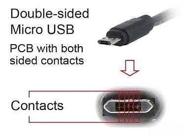 Kablovi za telefone: Cablexpert dvostrani Micro-USB kabl – 1,8 m - Konektori: USB-A — 3