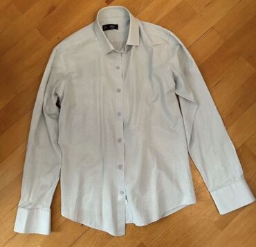 детская белая футболка: Рубашка, Для мальчиков, 14 - 16 лет