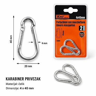 KMT Za 9369613 – Karabinerski privezak, set 2 kom Opis: - Praktičan