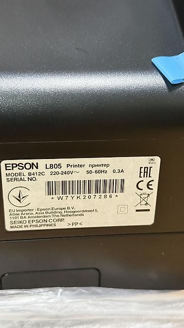 Соода принтерлери жана сканерлери: Продается принтер Epson L805, Б/У — 12 тыс пробег — 16500сом — 7