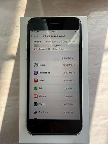 Apple iPhone: IPhone SE 2020, 128 GB, White Titanium, Barmaq izi — 5