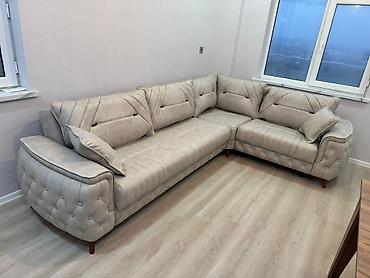 Bej rəngli L formalı künc divanı - Dizayn: Müasir və eleqant üslub lalafo.az -da Bej rəngli L formalı künc divanı - Dizayn: Müasir və eleqant üslub