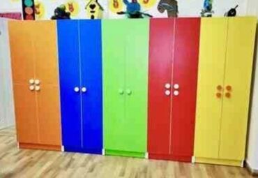 Детские шкафы: Новый, Для девочки и мальчика, Прямой шкаф, 2 двери, Распашной, Без зеркала, Азербайджан