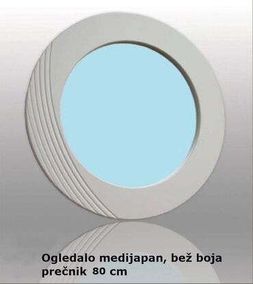 dodatak za busilicu za secenje lima: Wall mirror, shape - Round, 80 x 80 cm, With a frame, New