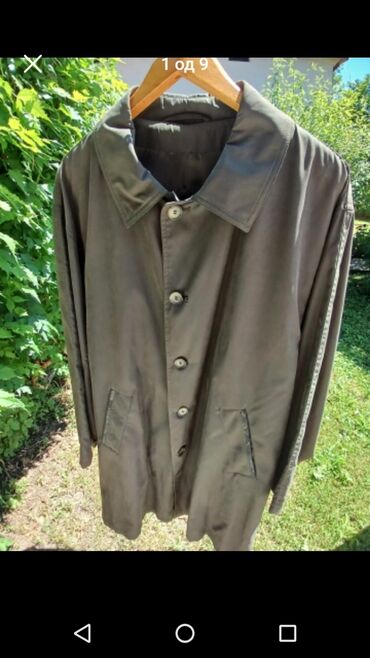 sivo odelo i braon cipele: Trench, 2XL (EU 56), color - Khaki, Polyester