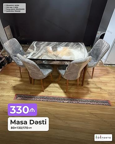 Masa Dəsti – 80×130/170 sm - Masa mexanizmi: açılan (uzanan) - Ölçü lalafo.az -da Masa Dəsti – 80×130/170 sm - Masa mexanizmi: açılan (uzanan) - Ölçü