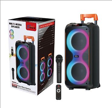 fm transmitter: Портативная Bluetooth Караоке колонка ZQS8263 с микрофоном и пультом — 5