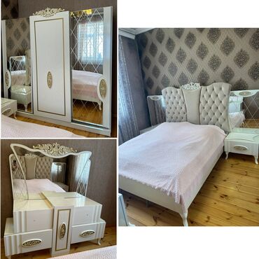 Спальные гарнитуры: Двуспальная кровать, Шкаф, Комод, Трюмо, Б/у